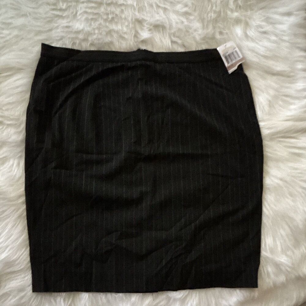Michael Kors Women's Black Pinstripe 12 Stretch Career Pencil Skirt  New 601